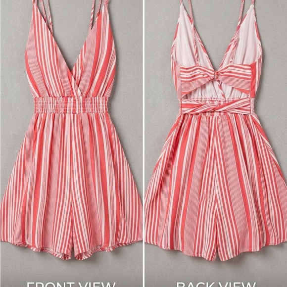 HYFVE Other - Striped Pink Sleep Romper